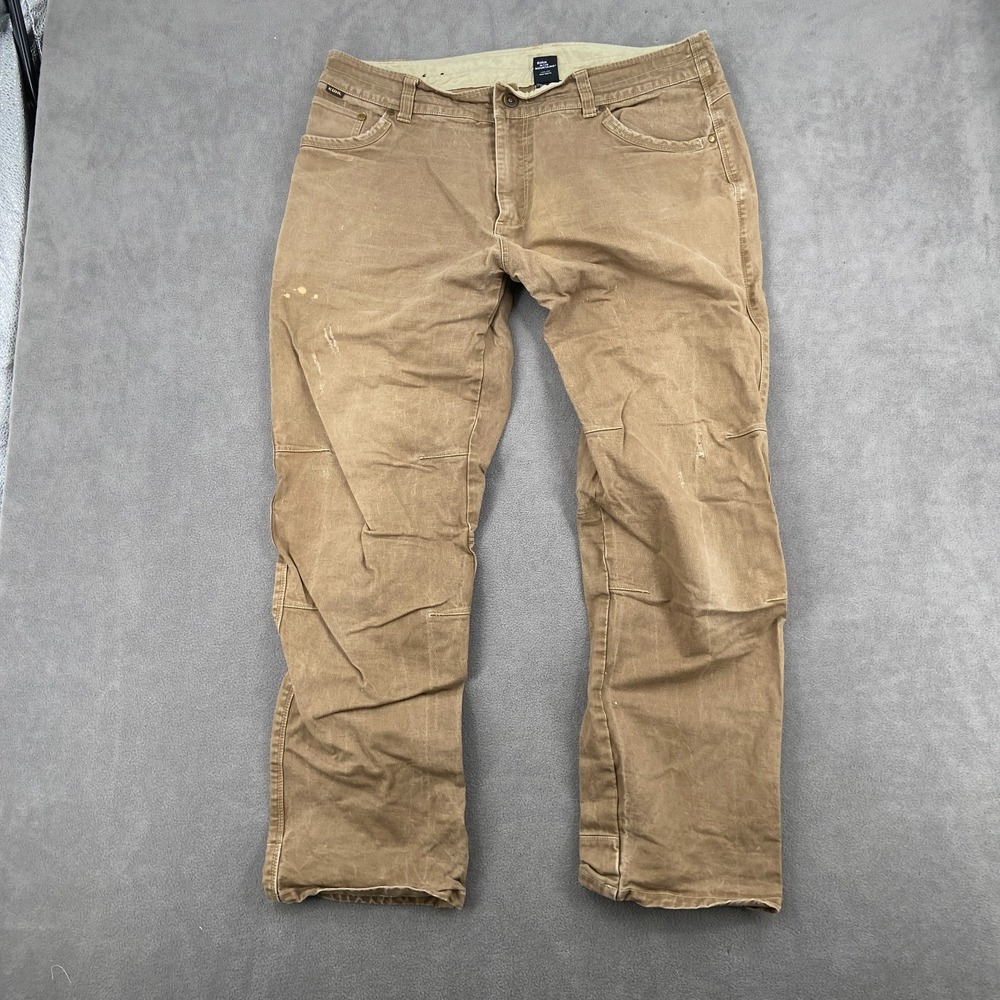 Vintage kuhl Born In The Mountains Pants Men 38x32 Brown Patina Dye Straight Leg